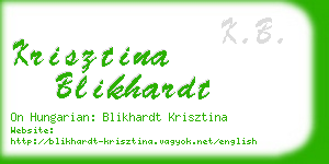 krisztina blikhardt business card